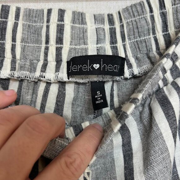 Derek Heart Striped Linen Pants, Size S - Picture 4 of 5
